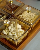 Bộ khay bánh mứt thuỷ tinh 4 chén