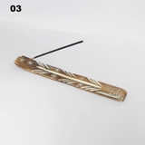 Khay gỗ sồi khắc họa tiết cắm trầm - HO2391