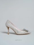 [ORDER 2 - 3 TUẦN] Giày Ro/ger Vi/vi/er Flower Strass Buckle Allover Strass Pumps