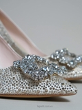 [ORDER 2 - 3 TUẦN] Giày Ro/ger Vi/vi/er Flower Strass Buckle Allover Strass Pumps