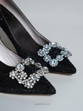 [ORDER 2 - 3 TUẦN] Giày Ro/ger Vi/vi/er Flower Strass Buckle Allover Strass Pumps