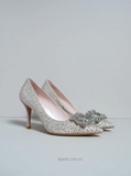 [ORDER 2 - 3 TUẦN] Giày Ro/ger Vi/vi/er Flower Strass Buckle Allover Strass Pumps