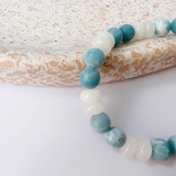 Vòng tay ngọc Hoà Điền & đá Larimar