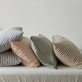 Vỏ gối cotton sọc caro - 1 cặp 2 cái
