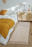 Thảm trải sàn trang trí tua rua màu trơn 60x90 cm