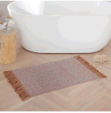 Thảm trải sàn trang trí tua rua màu trơn 60x90 cm