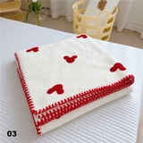 Mền lông mịn cotton thêu hình 1m5x2m