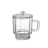 Ly thuỷ tinh cổ điển trong suốt có nắp