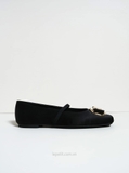 Giày Fer/ra/ga/mo New Vara Plate Ballerina Flats