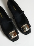 Giày Fer/ra/ga/mo New Vara Plate Ballerina Flats