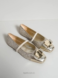 Giày Fer/ra/ga/mo New Vara Plate Ballerina Flats