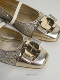 Giày Fer/ra/ga/mo New Vara Plate Ballerina Flats