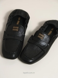 Giày M/iu M/iu Ruches Nappa Leather Loafers