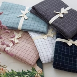 Vỏ gối cotton sọc caro - 1 cặp 2 cái