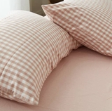 Vỏ gối cotton sọc caro - 1 cặp 2 cái