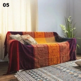 Thảm phủ sofa họa tiết boho tua rua 1m5x1m9 / 2m2x2m5