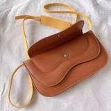 Túi da thật nắp đôi lượn sóng Wave Leather Bag