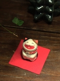 Mèo may mắn vui vẻ giấy washi Maneki Neko Nhật