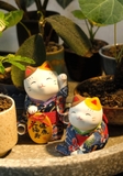 Mèo chiêu tài mặc kimono Yakushigama