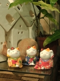 Mèo chiêu tài mặc kimono Yakushigama