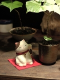 Mèo may mắn vui vẻ giấy washi Maneki Neko Nhật