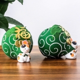 Ống heo mèo may mắn vác túi tiền Yakushigama