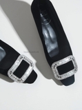 Giày Ro/ger Vi/vi/er Belle Vivier Velvet Pumps