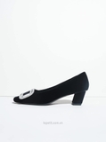 Giày Ro/ger Vi/vi/er Belle Vivier Velvet Pumps
