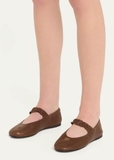 Giày M/iu M/iu Ruches Nappa Leather Ballerinas