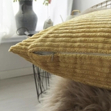 Vỏ gối vuông sofa nhung gân sọc 45x45 cm