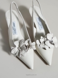 Giày Jim/my Ch/oo Amita Flower 45 Slingback Pumps