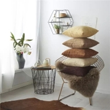 Vỏ gối vuông sofa nhung gân sọc 45x45 cm