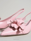 Giày Jim/my Ch/oo Amita Flower 45 Slingback Pumps
