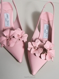 Giày Jim/my Ch/oo Amita Flower 45 Slingback Pumps