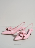 Giày Jim/my Ch/oo Amita Flower 45 Slingback Pumps
