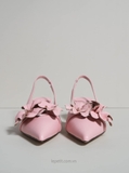 Giày Jim/my Ch/oo Amita Flower 45 Slingback Pumps