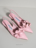 Giày Jim/my Ch/oo Amita Flower 45 Slingback Pumps