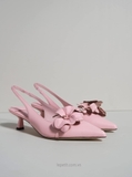 Giày Jim/my Ch/oo Amita Flower 45 Slingback Pumps