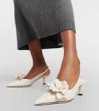 Giày Jim/my Ch/oo Amita Flower 45 Slingback Pumps