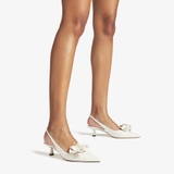 Giày Jim/my Ch/oo Amita Flower 45 Slingback Pumps