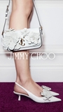 Giày Jim/my Ch/oo Amita Flower 45 Slingback Pumps