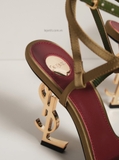Giày S/aint Lau/rent Opyum Sandals Satin Crepe