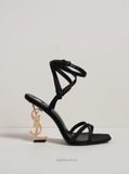 Giày S/aint Lau/rent Opyum Sandals Satin Crepe