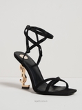 Giày S/aint Lau/rent Opyum Sandals Satin Crepe