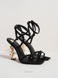 Giày S/aint Lau/rent Opyum Sandals Satin Crepe