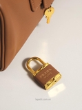 Túi P/ra/da Medium Leather Top Handle Padlock
