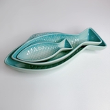 Bộ 3 dĩa sứ hình cá Le Creuset