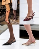 Giày M/iu M/iu Patent Leather Buckle Slingback