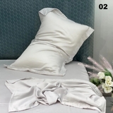 Bộ drap + vỏ gối Tencel màu trơn 1m6 / 1m8