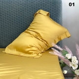 Bộ drap + vỏ gối Tencel màu trơn 1m6 / 1m8